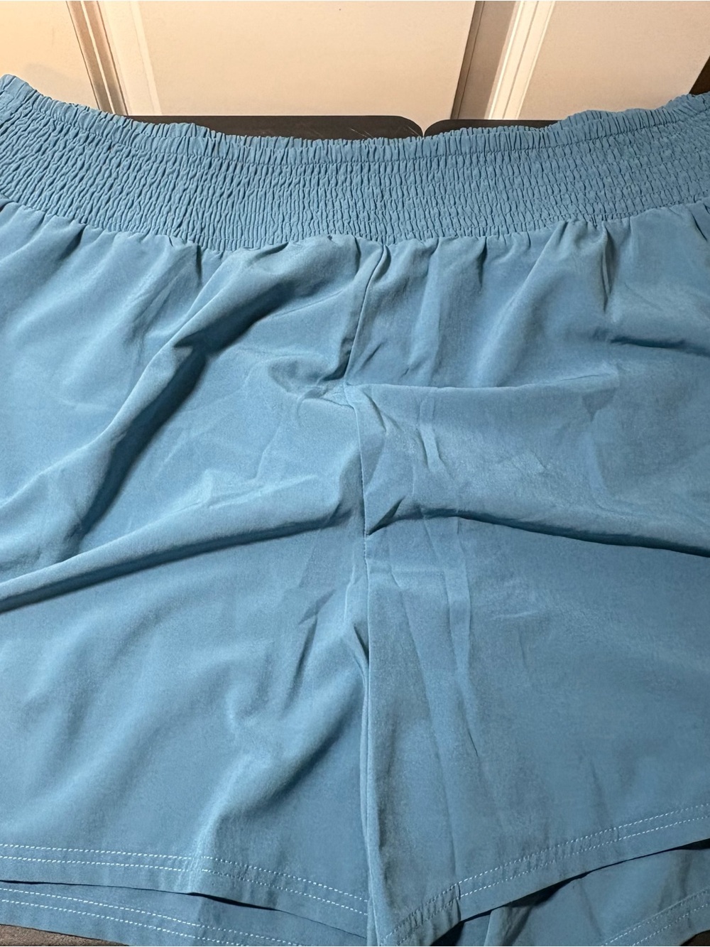 torrid Happy Camper Elastic Waist Shorts in Light Teal Blue